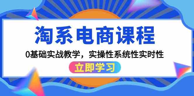 淘系电商课程，0基础实战教学，实操性系统性实时性（15节课）-必富网创