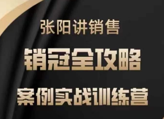 张阳讲销售实战训练营，​案例实战训练，销冠全攻略-必富网创