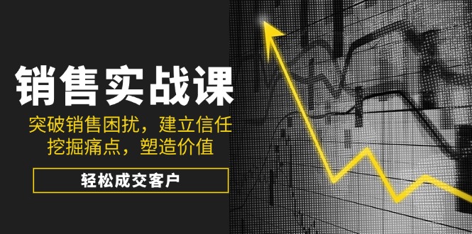 （14297期）销售实战课，突破销售困扰，建立信任，挖掘痛点，塑造价值，轻松成交客户-必富网创