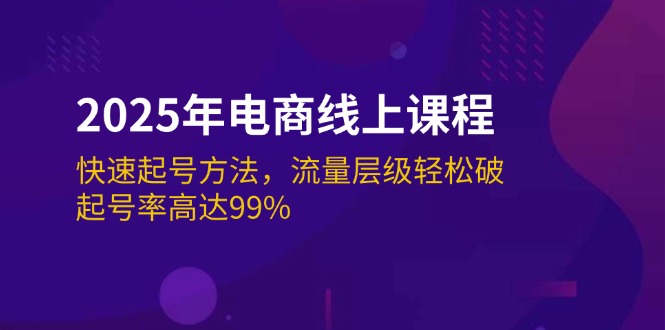 （14329期）2025年电商线上课程：快速起号方法，流量层级轻松破，起号率高达99%-必富网创