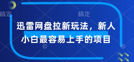 迅雷网盘拉新玩法，新人小白最容易上手的项目-必富网创